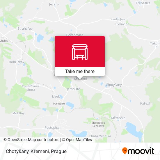 Chotýšany, Křemení map