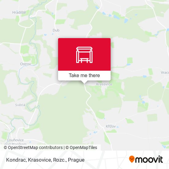 Карта Kondrac, Krasovice, Rozc.