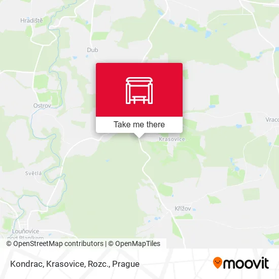 Карта Kondrac, Krasovice, Rozc.