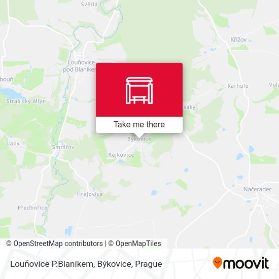 Louňovice P.Blaníkem, Býkovice map