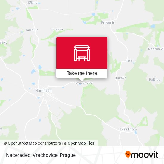Načeradec, Vračkovice map
