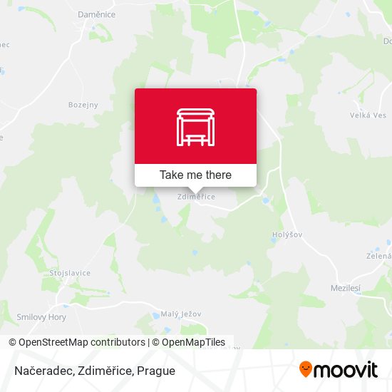 Načeradec, Zdiměřice map
