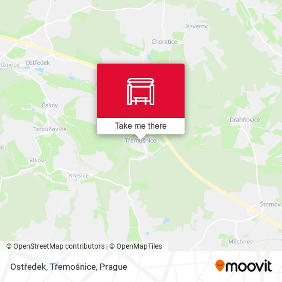 Ostředek, Třemošnice map