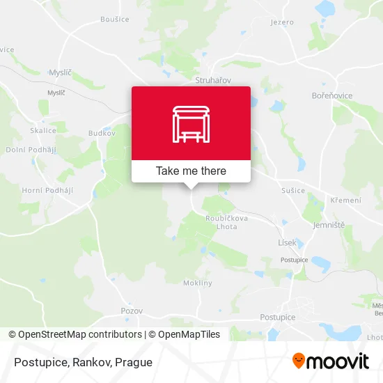 Карта Postupice, Rankov