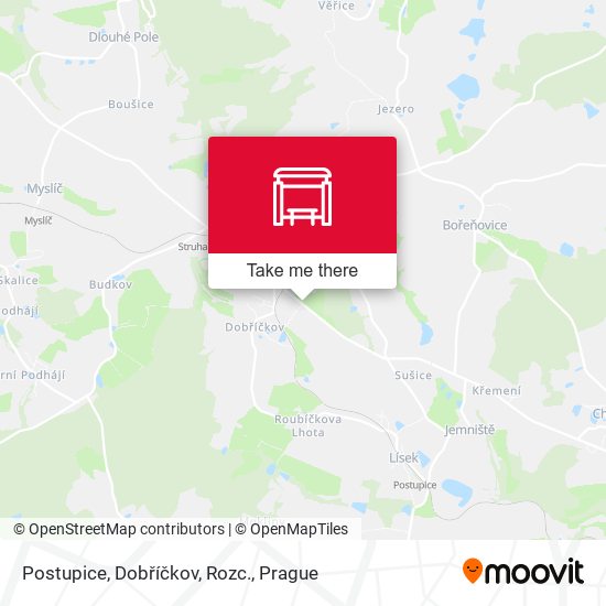 Postupice, Dobříčkov, Rozc. map