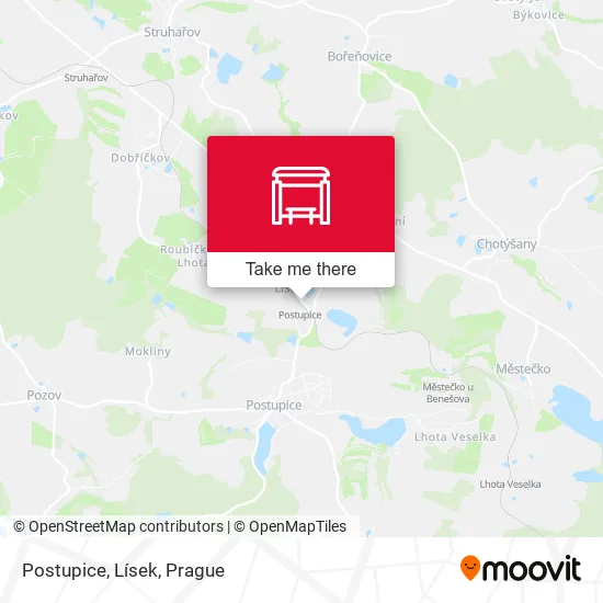 Карта Postupice, Lísek