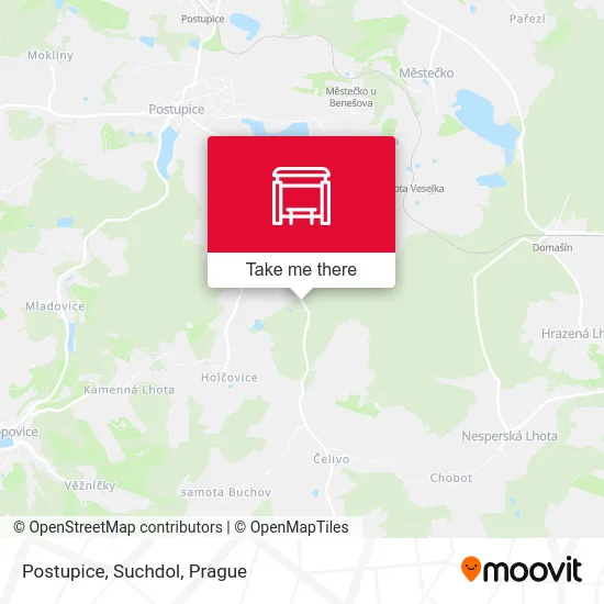 Карта Postupice, Suchdol