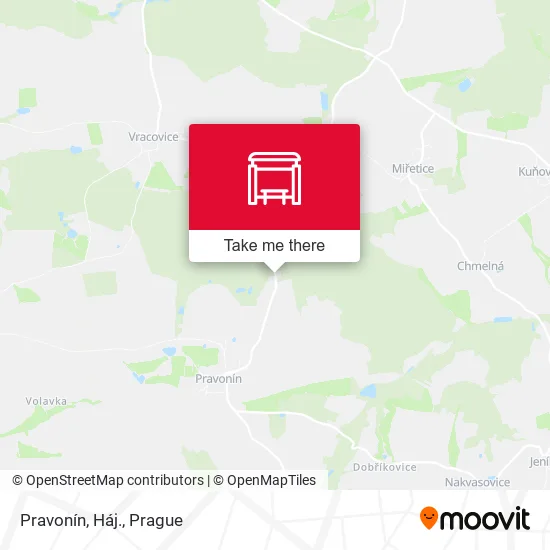 Карта Pravonín, Háj.