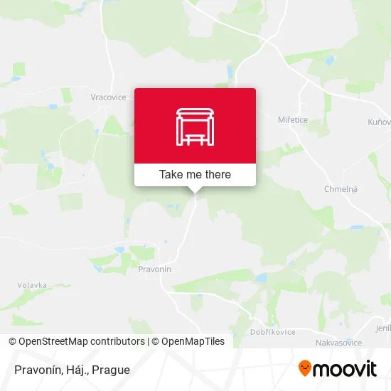 Карта Pravonín, Háj.