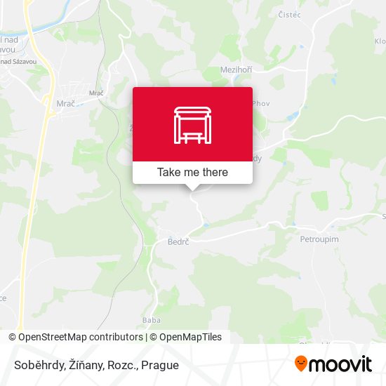 Soběhrdy, Žíňany, Rozc. map