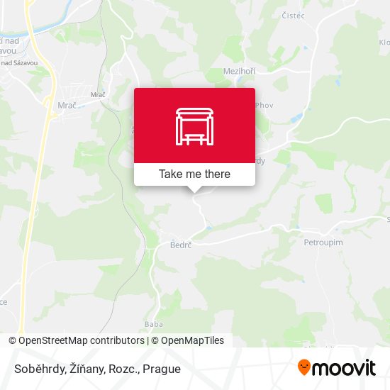 Soběhrdy, Žíňany, Rozc. map