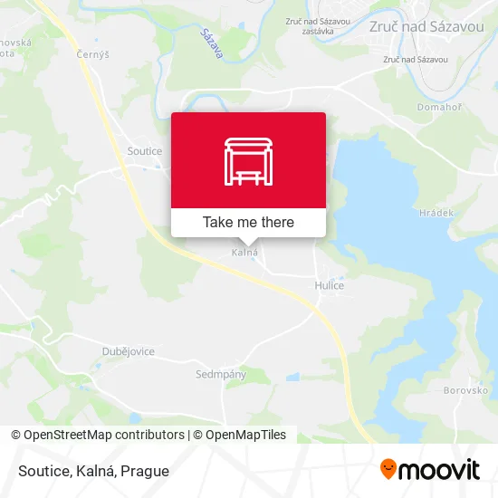 Карта Soutice, Kalná