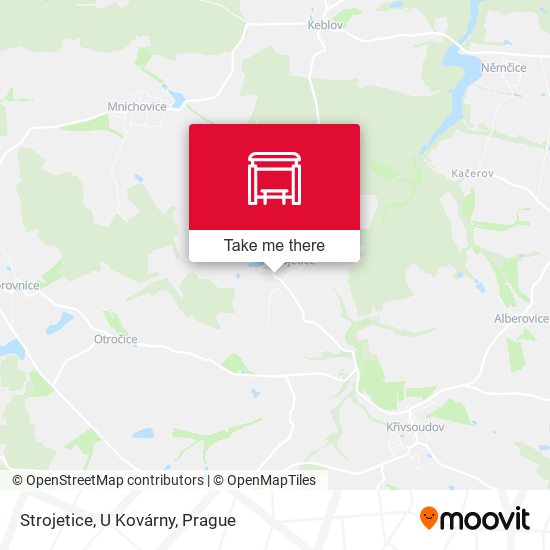 Strojetice, U Kovárny map