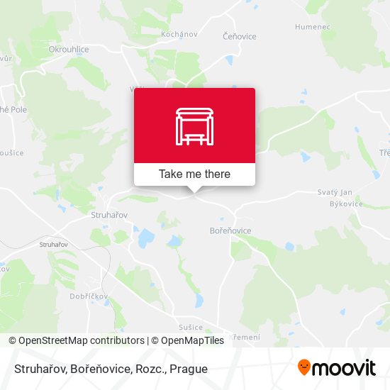 Struhařov, Bořeňovice, Rozc. map
