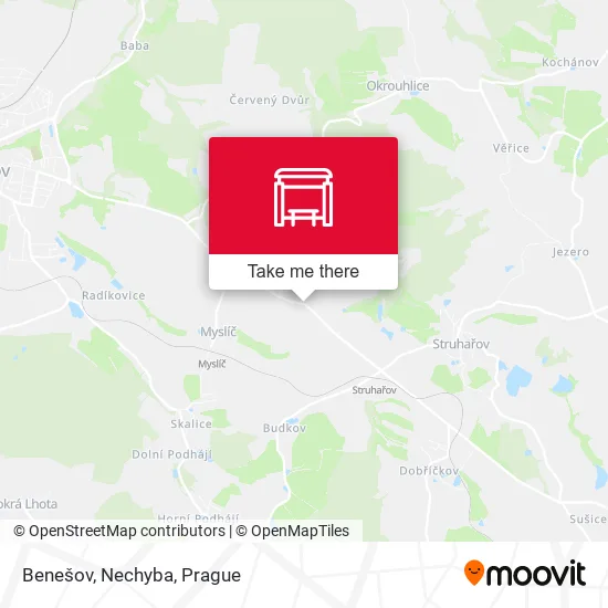 Карта Benešov, Nechyba