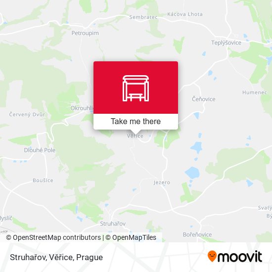 Struhařov, Věřice map
