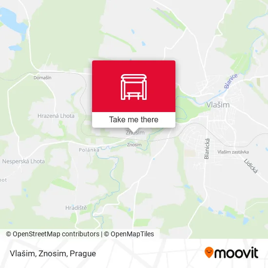 Карта Vlašim, Znosim