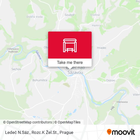 Ledeč N.Sáz., Rozc.K Žel.St. map