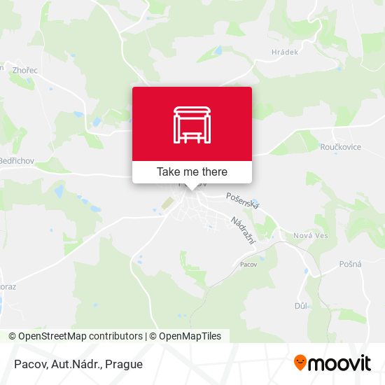 Карта Pacov, Aut.Nádr.