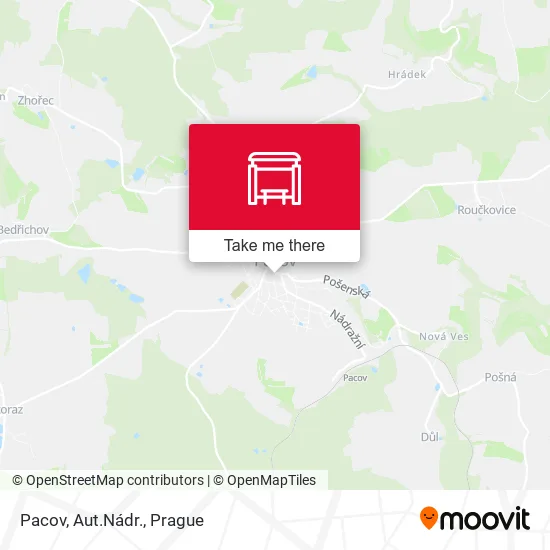 Карта Pacov, Aut.Nádr.