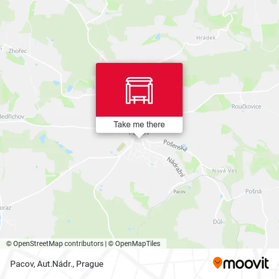 Карта Pacov, Aut.Nádr.
