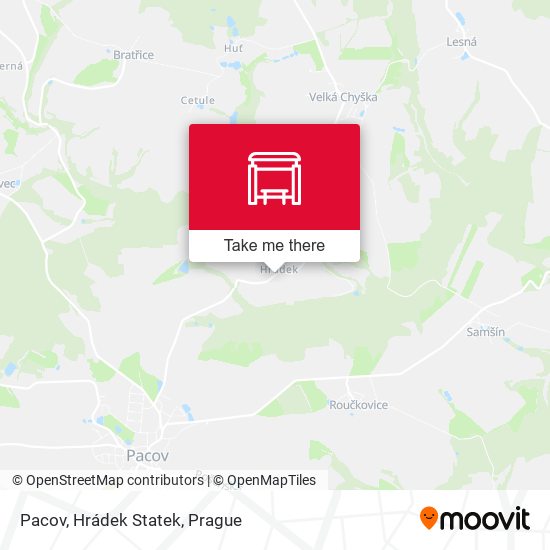 Карта Pacov, Hrádek Statek