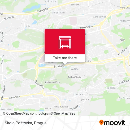 Карта Škola Poštovka
