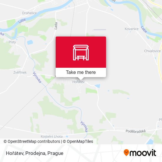 Карта Hořátev, Prodejna