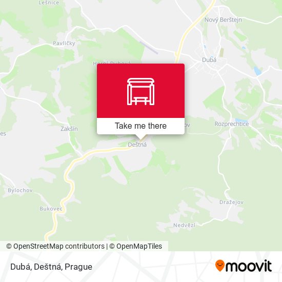 Карта Dubá, Deštná