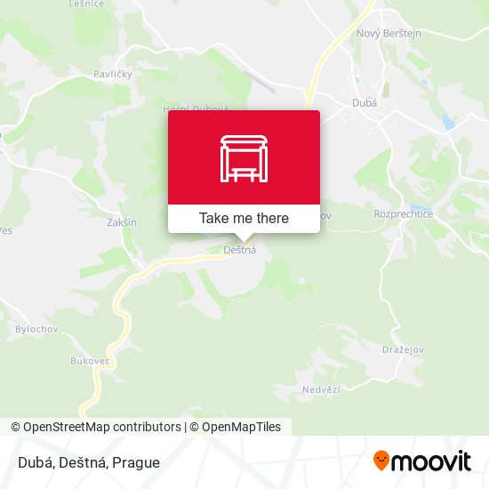 Карта Dubá, Deštná