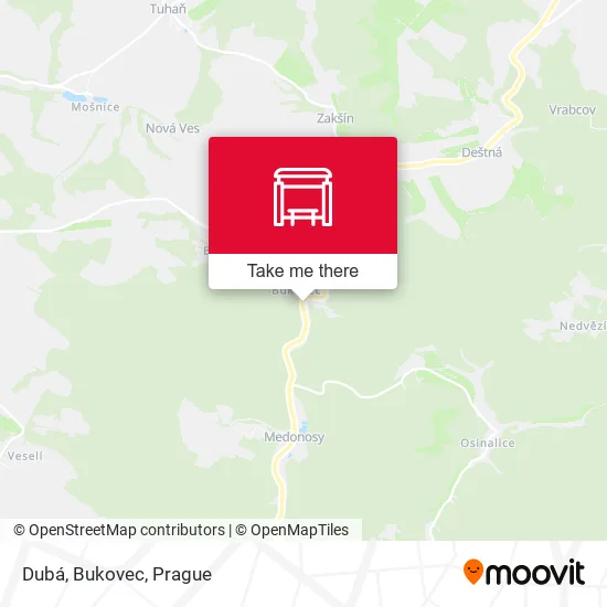 Карта Dubá, Bukovec