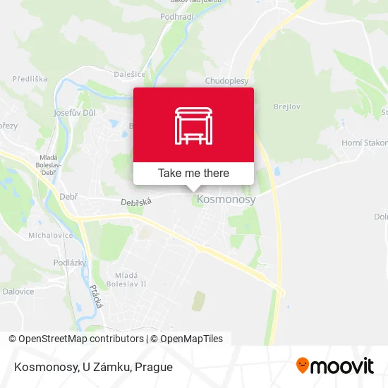 Карта Kosmonosy, U Zámku