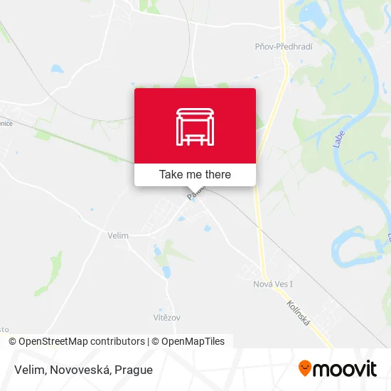 Карта Velim, Novoveská
