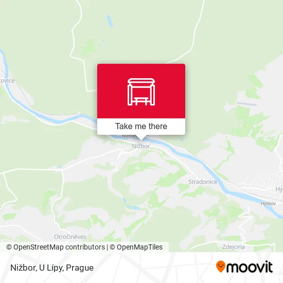 Карта Nižbor, U Lípy