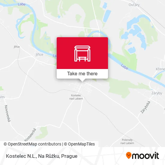 Карта Kostelec N.L., Na Růžku