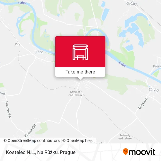 Карта Kostelec N.L., Na Růžku