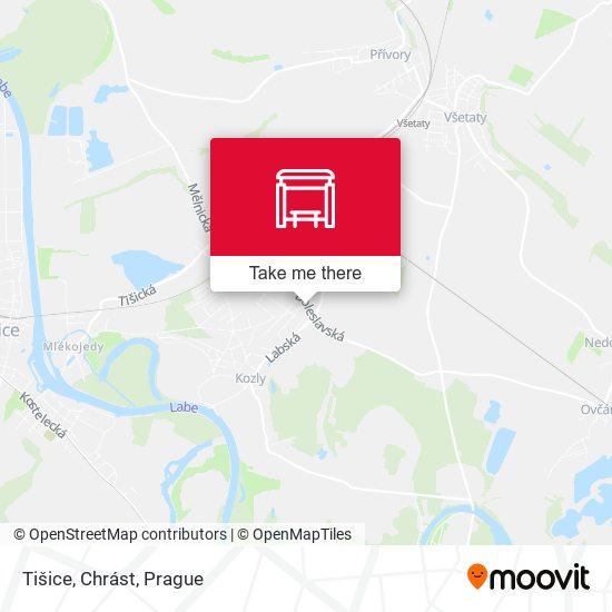 Карта Tišice, Chrást