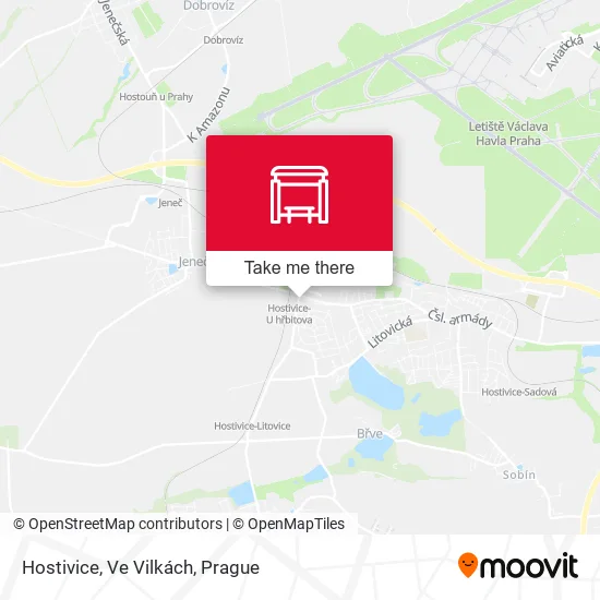 Карта Hostivice, Ve Vilkách
