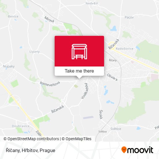 Říčany, Hřbitov map
