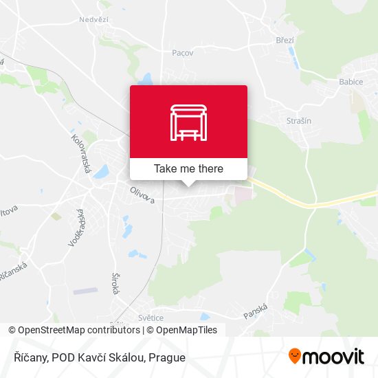 Říčany, POD Kavčí Skálou map