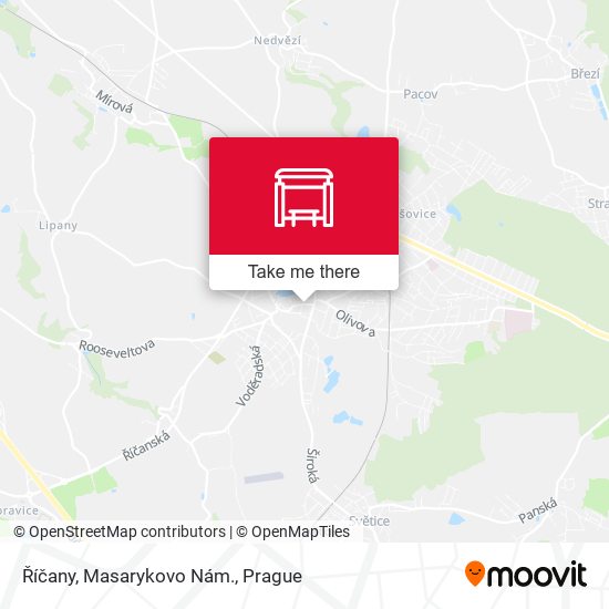 Říčany, Masarykovo Nám. map