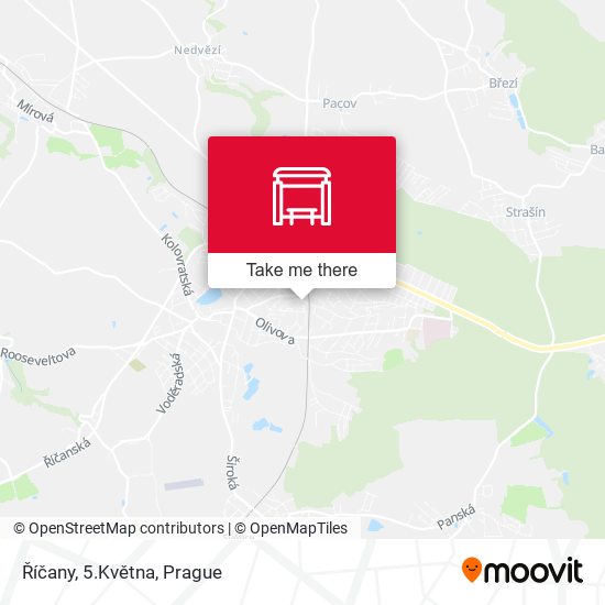 Říčany, 5.Května map