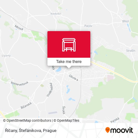 Říčany, Štefánikova map