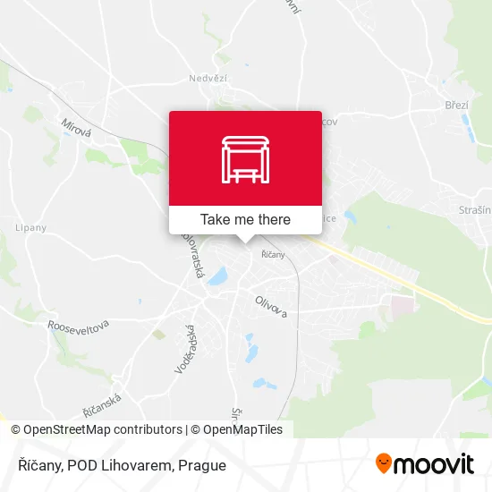 Карта Říčany, POD Lihovarem