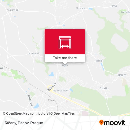 Карта Říčany, Pacov