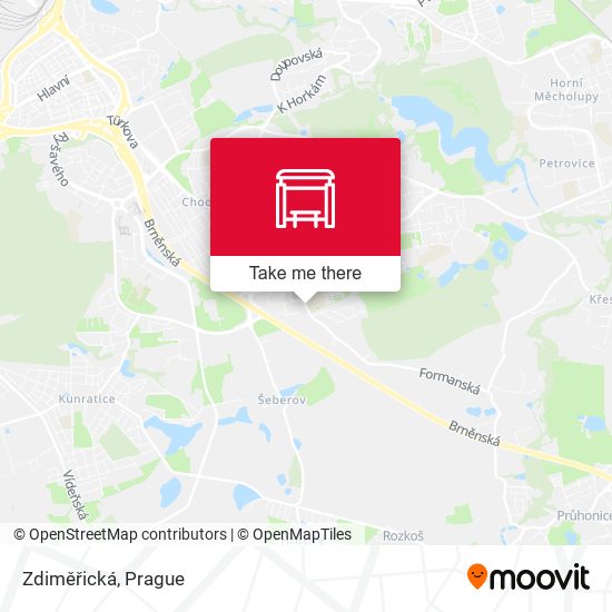 Zdiměřická map