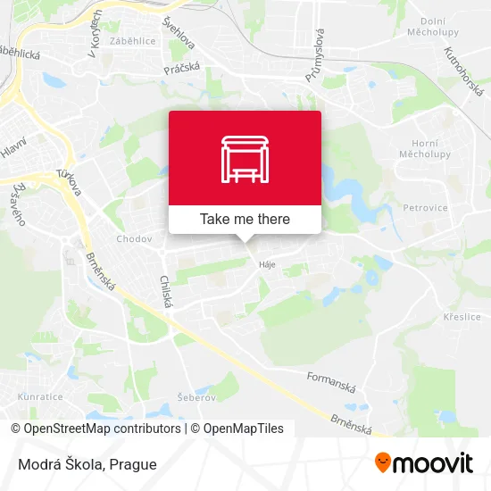 Карта Modrá Škola