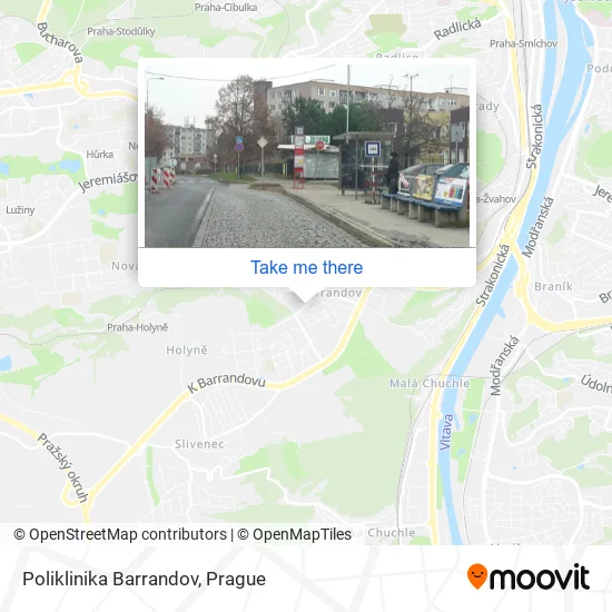 Карта Poliklinika Barrandov