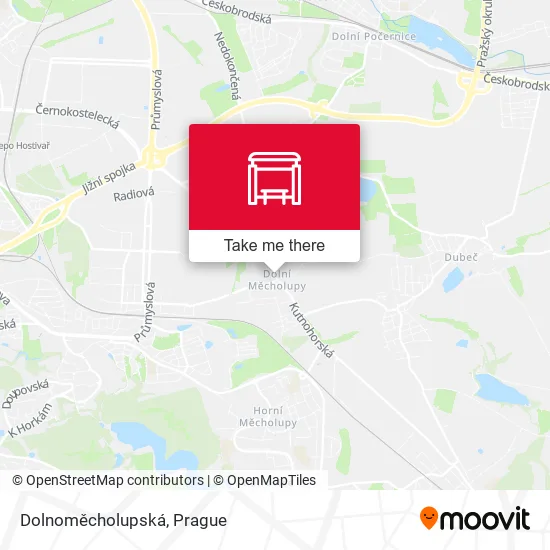 Карта Dolnoměcholupská