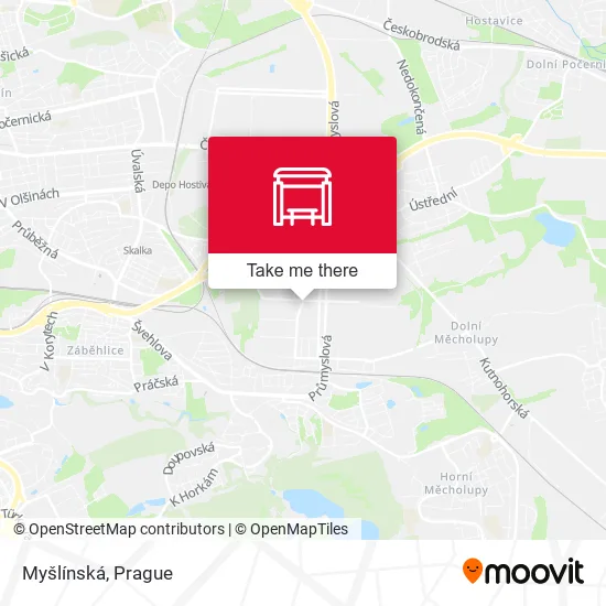 Карта Myšlínská
